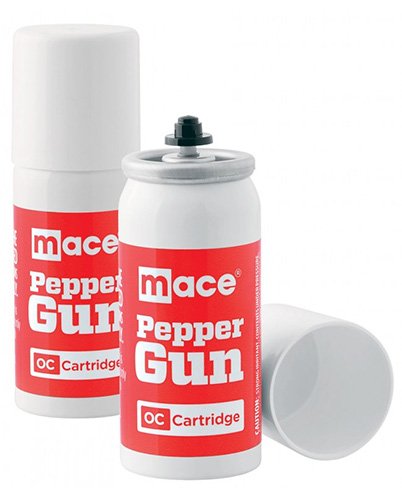 Mace Pepper Gun OC Refill Cartridges, 2 Pack